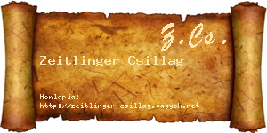 Zeitlinger Csillag névjegykártya
